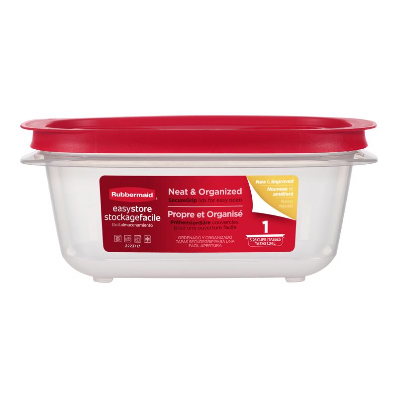 Rubbermaid Easy Store 5.26 cups Clear Food Container and Lid 1 pk