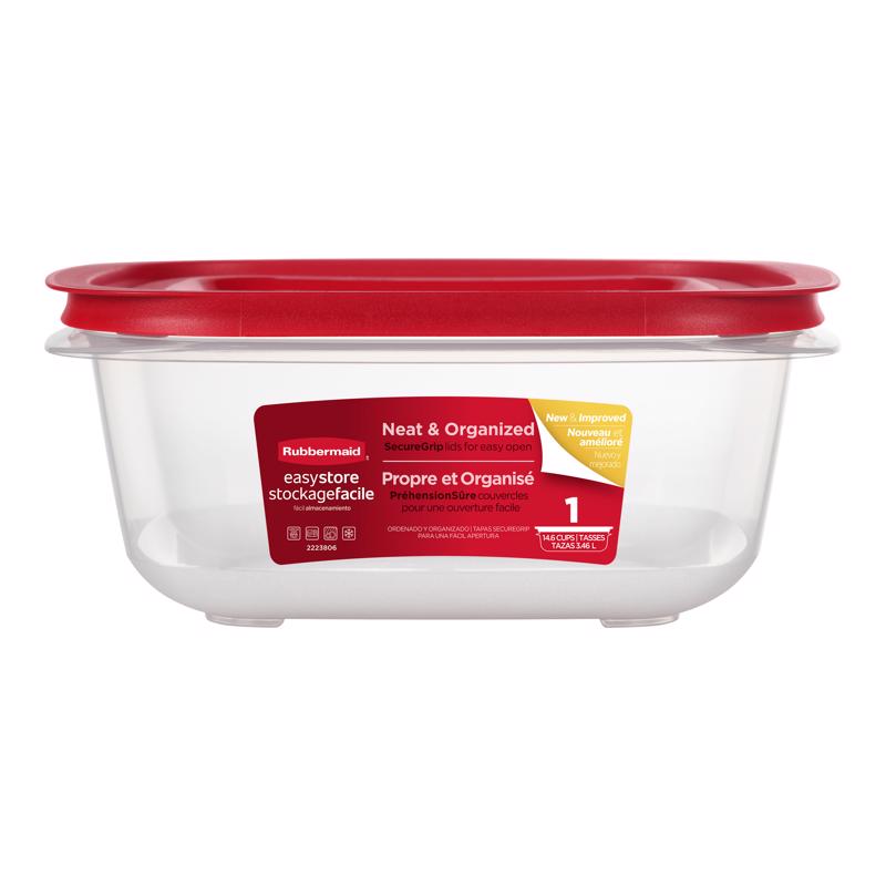 Rubbermaid Easy Store 14.6 cups Clear Food Container and Lid 1 pk