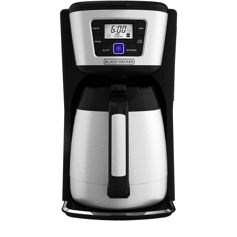 Black+Decker 12 cups Black/Silver Coffee Maker