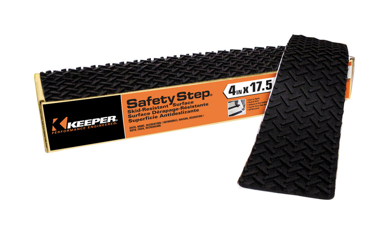 KEEPER进口代理批发 Keeper Safety Step 4 英寸宽X 17.5 英寸长灰色橡胶楼梯踏板