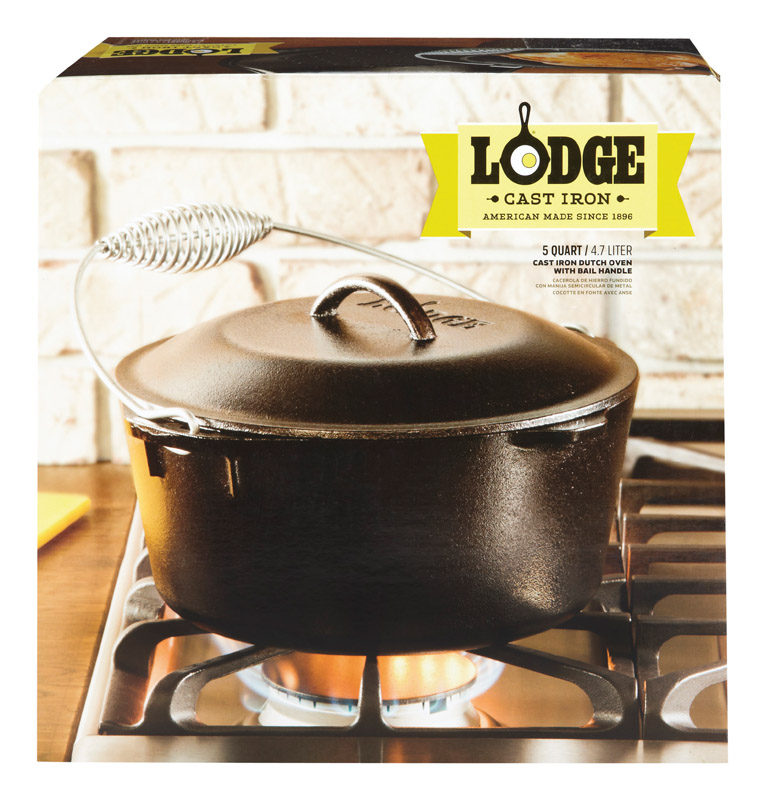 LODGE进口代理批发 Lodge Logic 铸铁荷兰烤箱 10.25 英寸 5 黑色