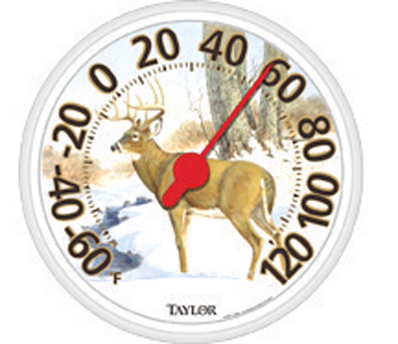 TAYLOR进口代理批发 Taylor Deer Design 表盘温度计塑料多彩 13.25 英寸