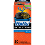 HEFTY进口代理批发 Hefty 超强 33 加仑垃圾袋抽绳 20 个装 105 万件