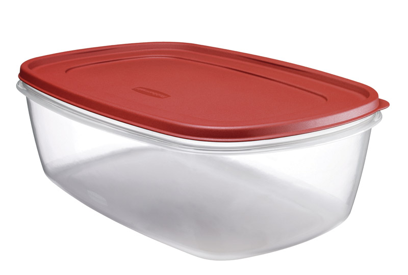 RUBBERMAID进口代理批发 Rubbermaid 2.5 加仑透明/红色食品储存容器 1 包