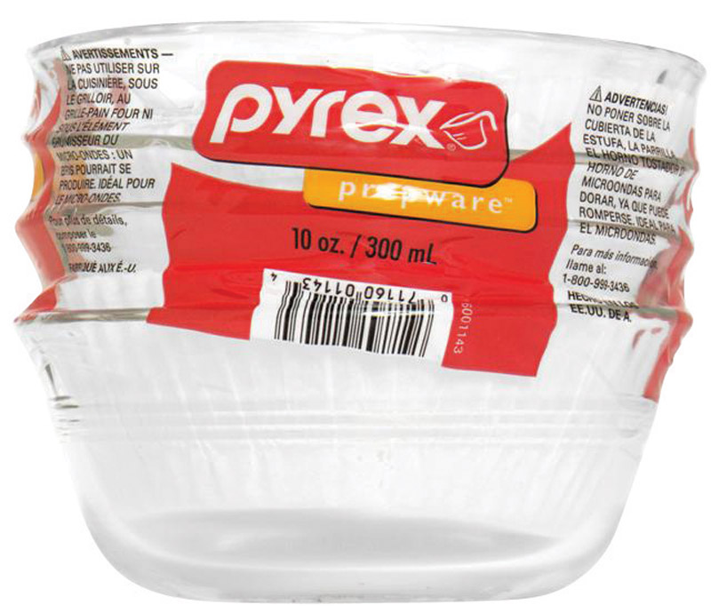 PYREX进口代理批发 Pyrex 4.88 英寸 WX 4.88 英寸 L 蛋奶杯透明 4 件装