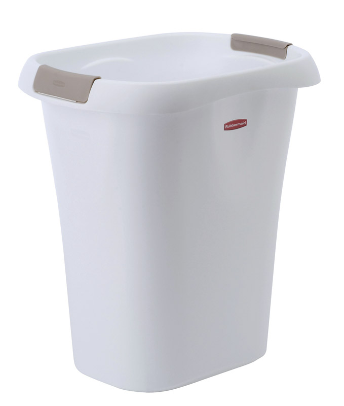 RUBBERMAID进口代理批发 Rubbermaid 5.25 加仑白色聚丙烯开顶垃圾桶