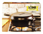 LODGE进口代理批发 Lodge Logic 铸铁煎锅套装 10 英寸 3.2 夸脱 黑色