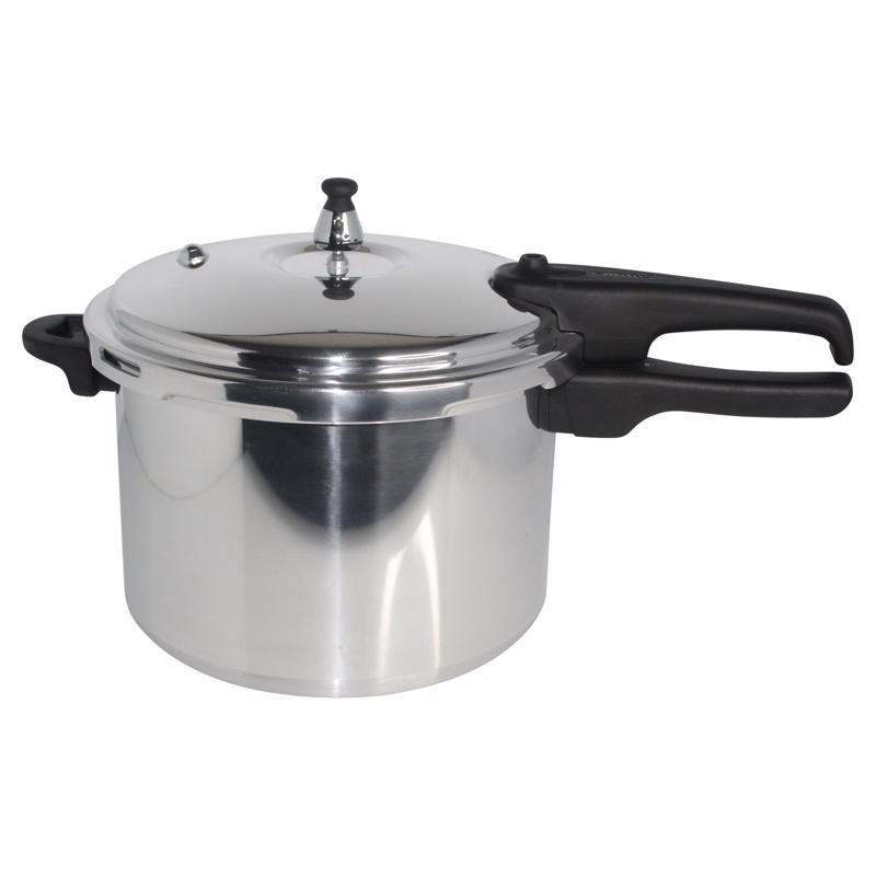 Mirro Polished Aluminum Pressure Cooker 8 qt Black Silver Riley Building Supplies Fulton