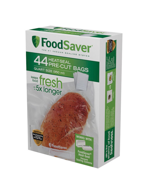 FOODSAVER进口代理批发 FoodSaver 1 夸脱透明真空冷冻袋 44 个装