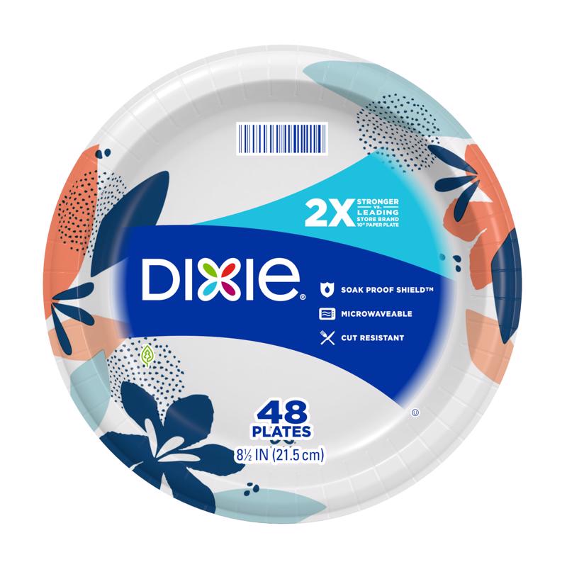 酷牌库|商品详情-DIXIE进口代理批发 Dixie 多彩纸花绽放餐盘 8-1/2 英寸深 48 个装