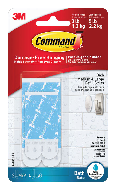 3M进口代理批发 3M Command 中号/大号塑料补充条 6 件装