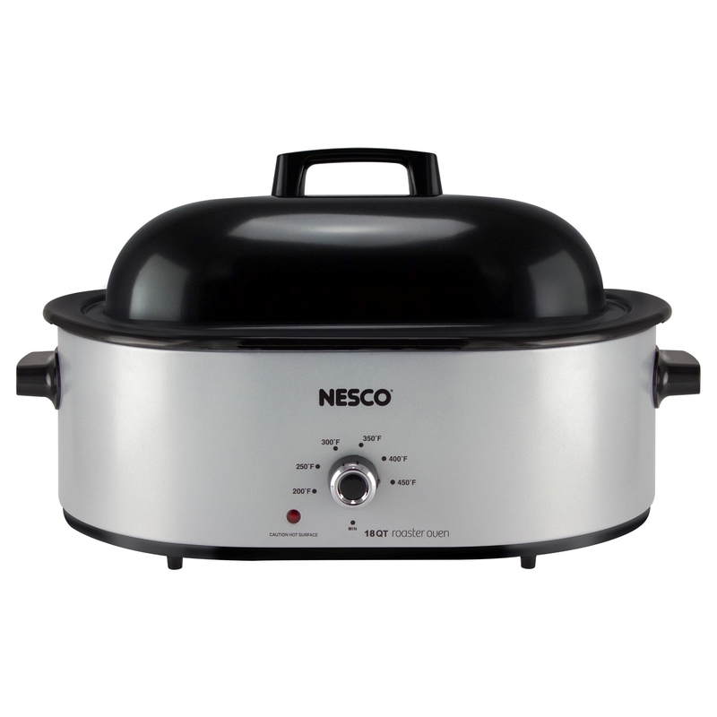 NESCO进口代理批发 Nesco 银色不锈钢 18 夸脱电动烘焙机 17.5 英寸高X 9.2 英寸宽X 25.4 英寸长