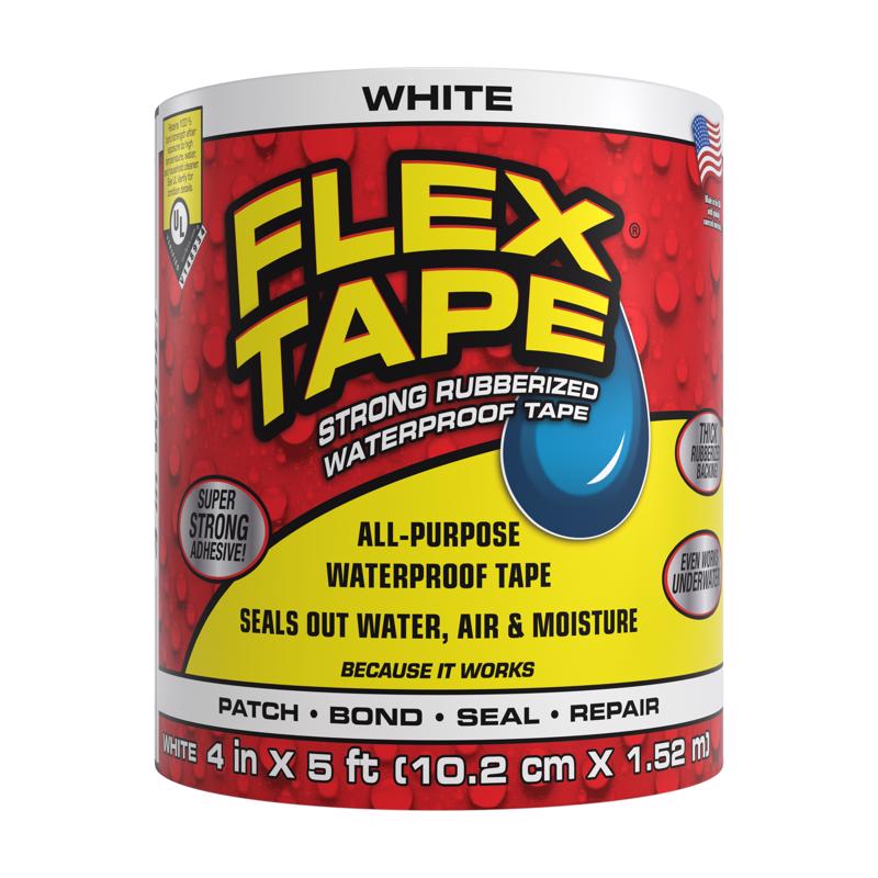 FLEX SEAL FAMILY OF PRODUCTS进口代理批发 Flex Seal 产品系列 Flex Tape 4 英寸宽X 5 英尺长白色防水修复胶带