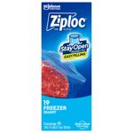 ZIPLOC进口代理批发 Ziploc 1 夸脱透明冷冻袋 19 个装