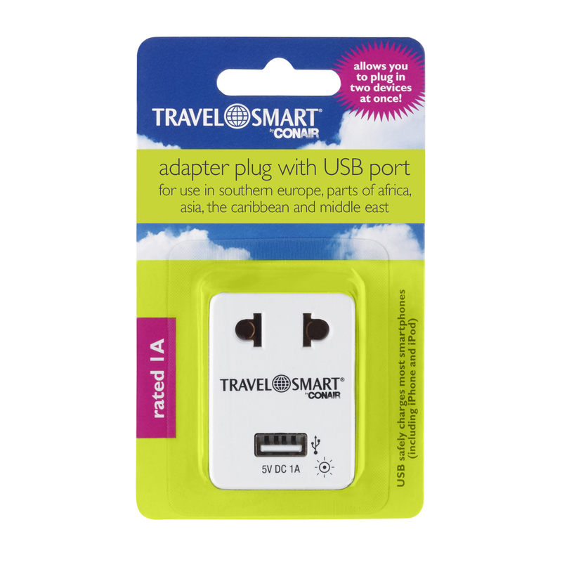 TRAVEL SMART进口代理批发 旅行智能 A 型，适用于全球适配器插头，带 USB 端口