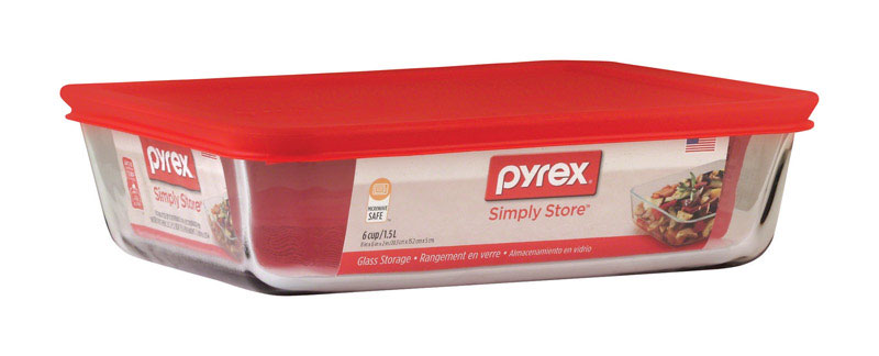 PYREX进口代理批发 Pyrex Simply Store 6 杯透明食品储存容器 1 包