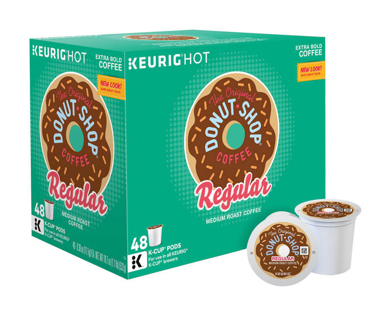 KEURIG进口代理批发 Keurig Donut Shop 普通中度烘焙咖啡 K 杯 48 包