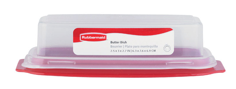 RUBBERMAID进口代理批发 Rubbermaid 红色塑料黄油盘 1 包