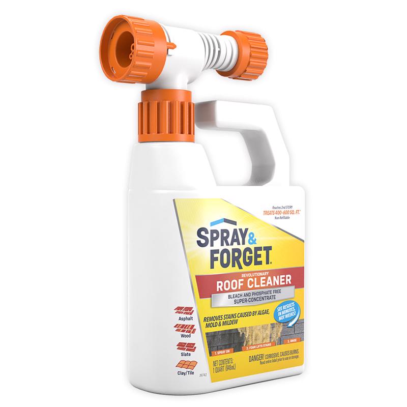 SPRAY & FORGET进口代理批发 Spray & Forget 屋顶清洁剂 32 盎司液体