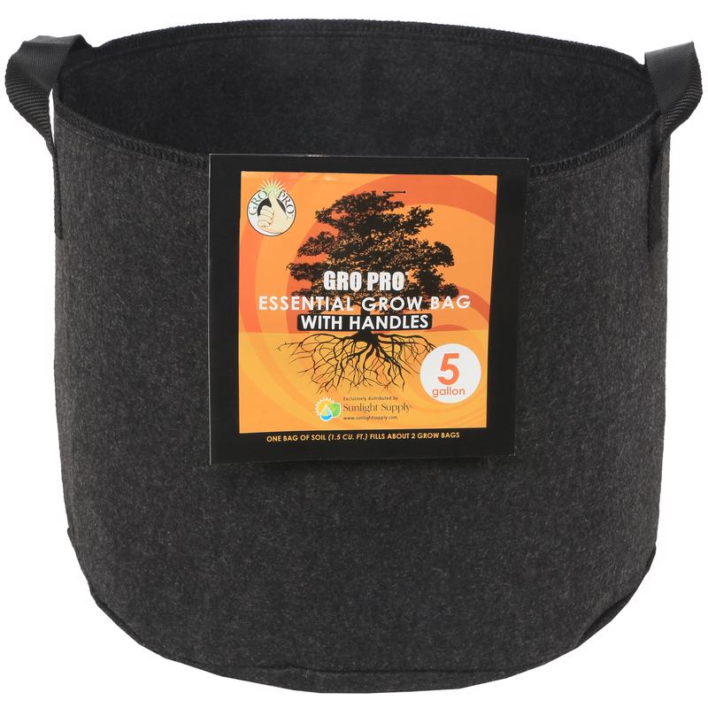 酷牌库|商品详情-GRO PRO ROUND进口代理批发 Gro Pro 圆形 10.2 英寸 HX 14 英寸 D 织物种植袋花盆黑色