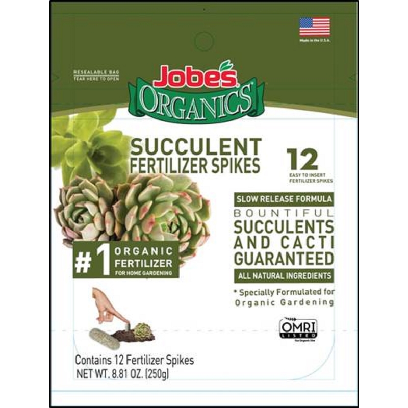 JOBE'S进口代理批发 Jobe's 有机多肉植物 2-8-8 植物肥料 12 包