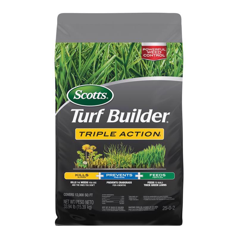 SCOTTS进口代理批发 Scotts Turf Builder 三效杂草和饲料草坪肥料，适用于多种草类型 12000 平方英尺