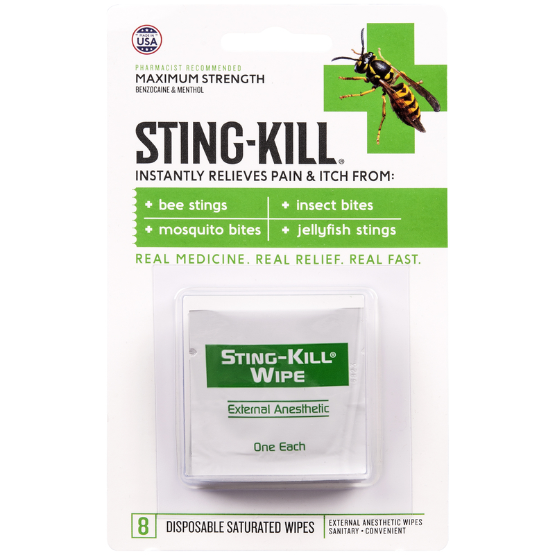 STING KILL进口代理批发 Sting Kill 麻醉湿巾 8 片装