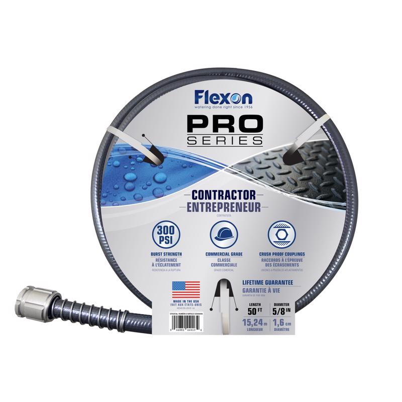 FLEXON进口代理批发 Flexon Pro 系列 5/8 英寸 DX 50 英尺长重型承包商级花园软管