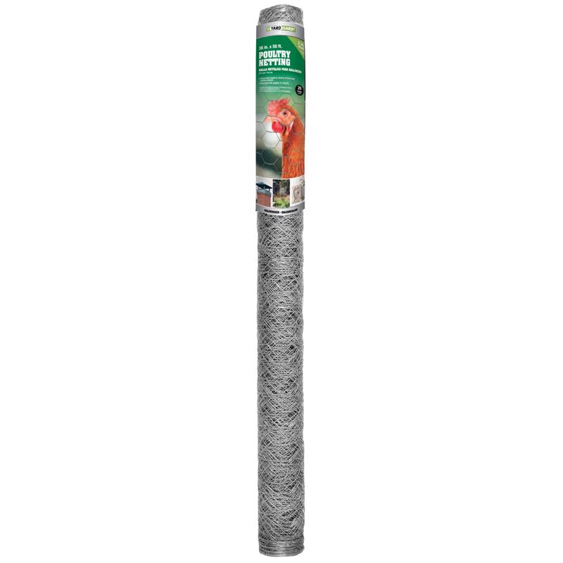 Galvanized Poultry Netting, 2-In. Mesh, 36-In. x 50-Ft.