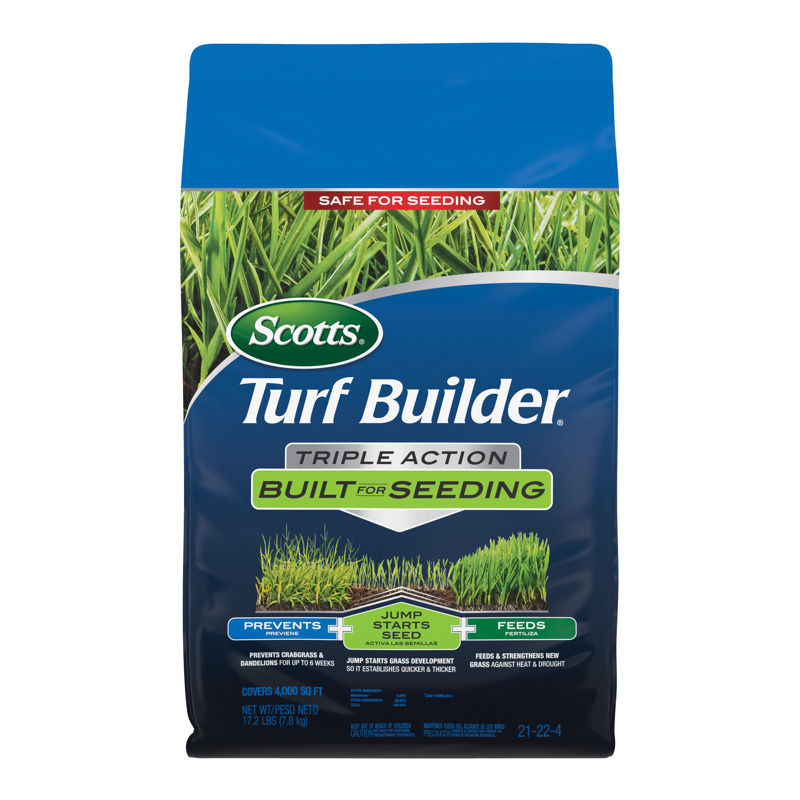 SCOTTS进口代理批发 Scotts Turf Builder 芽前预防剂和肥料入门食品，适用于多种草类型 4000 秒