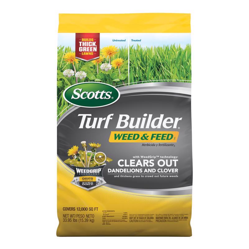 SCOTTS进口代理批发 Scotts Turf Builder 杂草和饲料草坪肥料，适用于多种草类型 12000 平方英尺