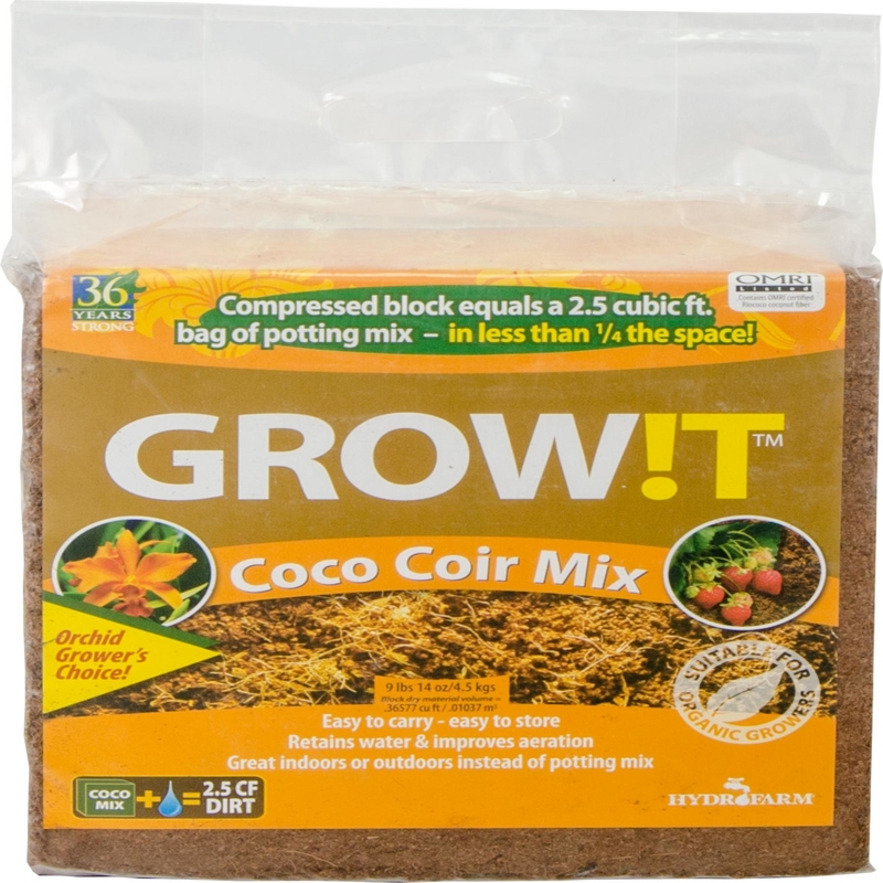 GROWIT进口代理批发 Growit 有机多用途椰壳纤维混合物 0.37 立方英尺