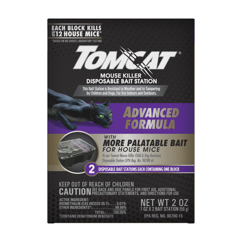 TOMCAT进口代理批发 Tomcat 高级小鼠诱饵站和诱饵块 2 件装