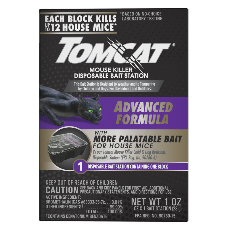 TOMCAT进口代理批发 Tomcat 高级配方小鼠诱饵站和诱饵块 2 盎司 1 包