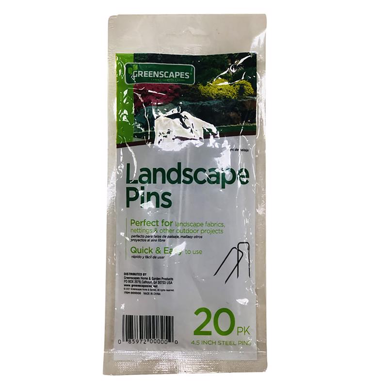 GREENSCAPES进口代理批发 Greenscapes 1 英寸宽X 4.5 英寸长钢制景观织物别针 20 个/包