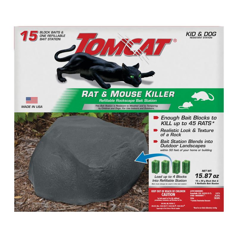 TOMCAT进口代理批发 Tomcat Rockscape 小鼠和大鼠诱饵站和诱饵块 1 包