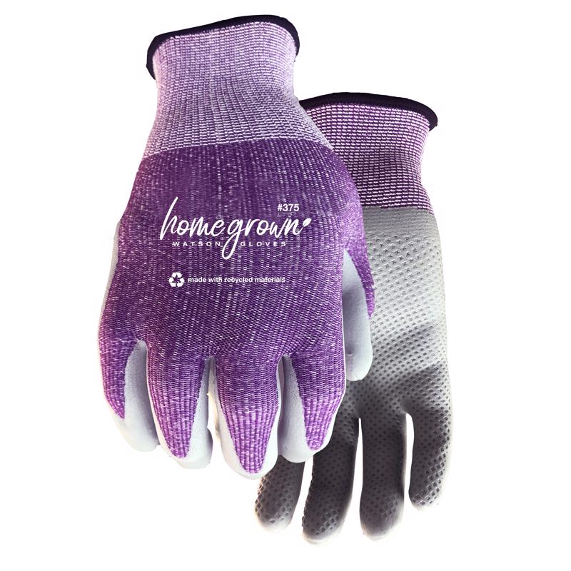 WATSON GLOVES进口代理批发 Watson Gloves Homegrown L 涤纶针织 Karma 紫色园艺手套