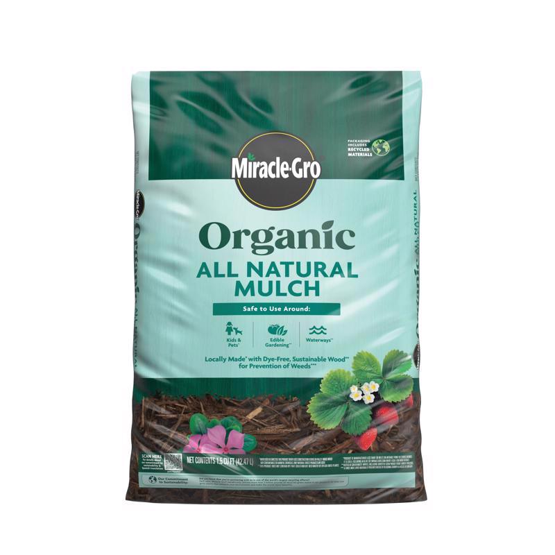 Mg Organic Natural Mulch 1.5 Cubic Feet For Lawn And Garden