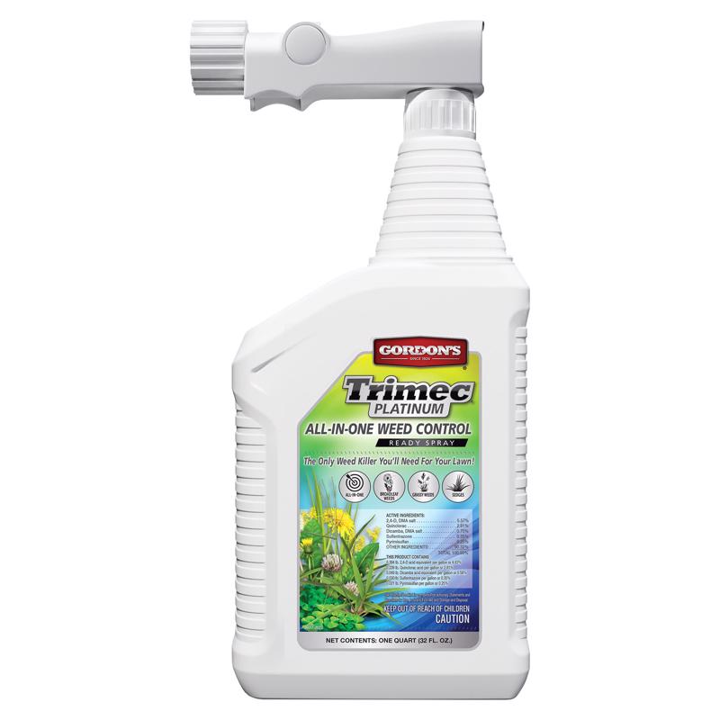 GORDONS进口代理批发 Gordons Trimec Platinum 多合一杂草除草剂 RTS 软管端浓缩液 32 盎司