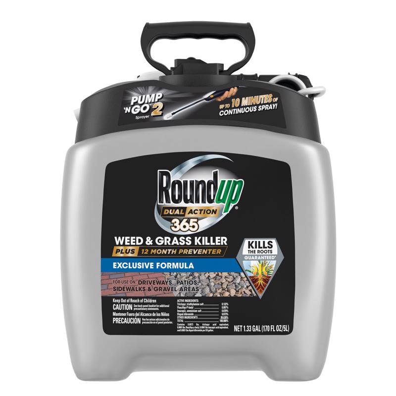 ROUNDUP进口代理批发 Roundup Pump 'N Go 2 除草剂 + 预防剂 RTU 液体 1.33 加仑