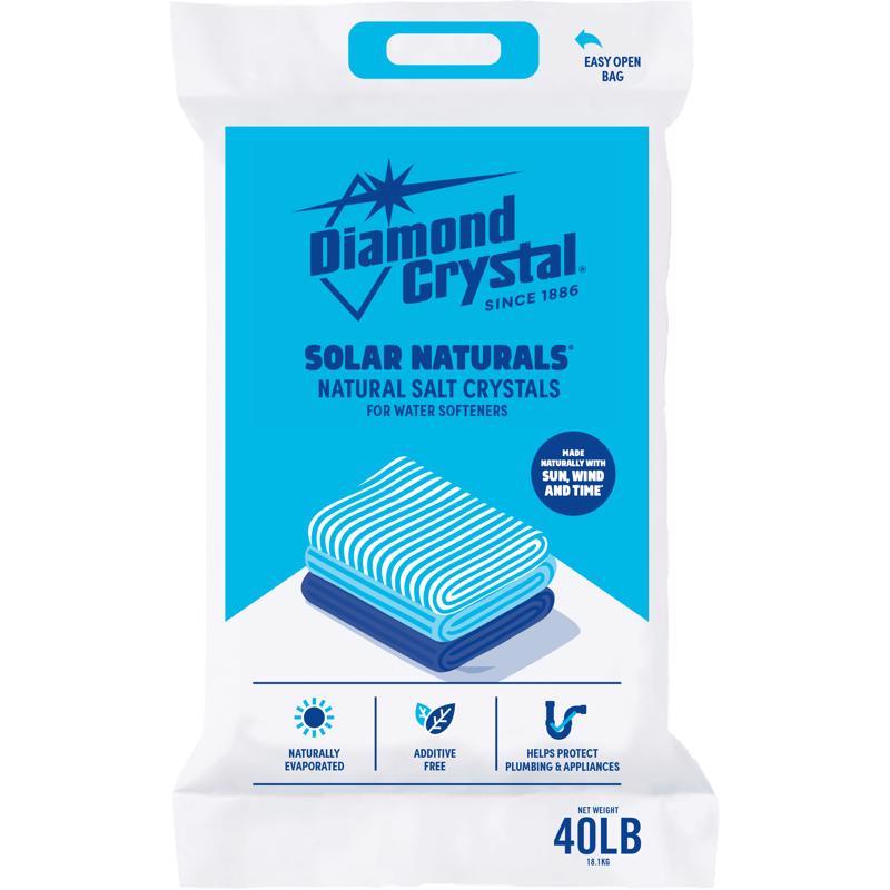 Diamond Crystal Solar Naturals 40‑lb Water Softener Crystal Salt – NSF Certified