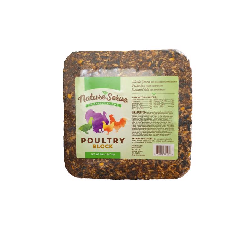 NatureServe Poultry Block Feed Block For Poultry 20 lb