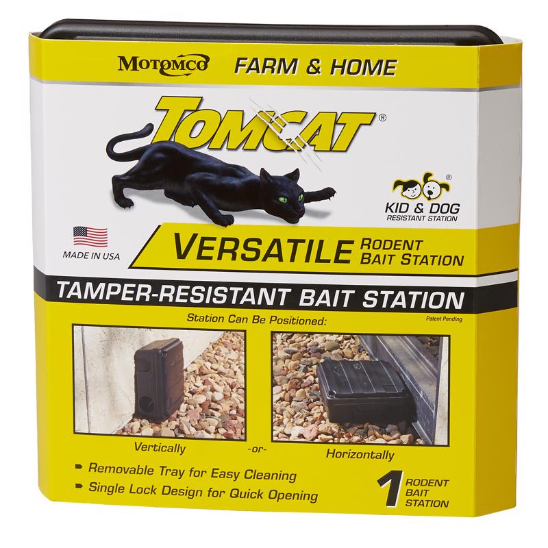 Tomcat Versatile Rodent Bait Station 9x9x4 Inch Black Model 198875
