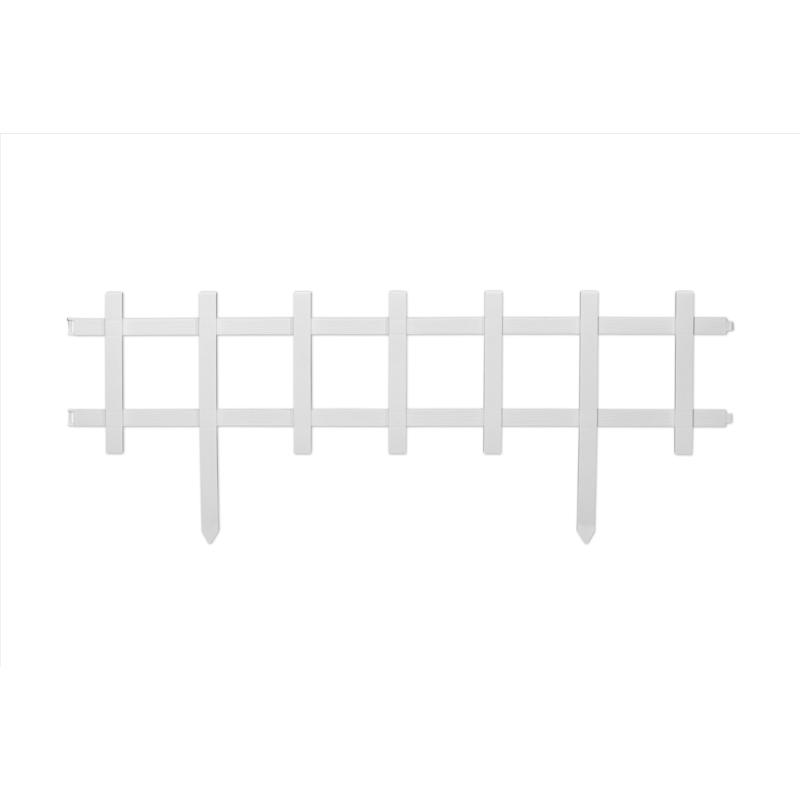 Master Mark Cape Cod Fence 33 in. L X 13.5 in. H Plastic White Decorative Garden Border