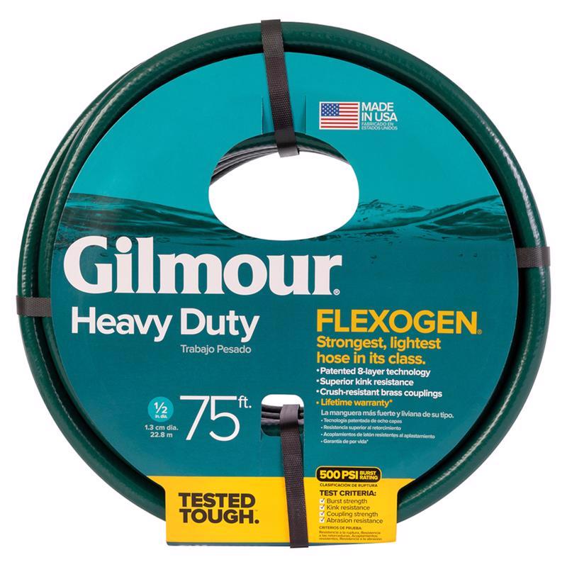 GILMOUR进口代理批发 Gilmour Flexogen 1/2 英寸 DX 75 英尺长重型优质花园软管