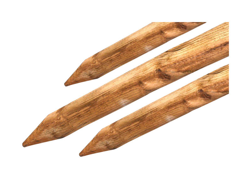 Bond 10 ft. H X 2.25 in. W X 2.25 in. D Brown Wood Lodge Pole and Tree Stakes