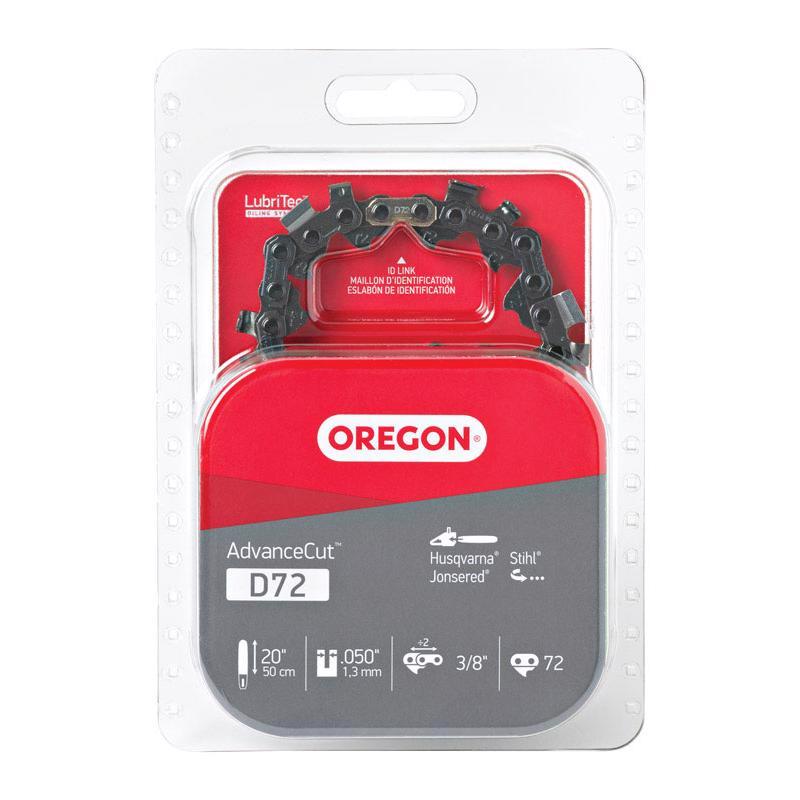 OREGON进口代理批发 Oregon AdvanceCut D72 20 英寸电锯链 72 个链节