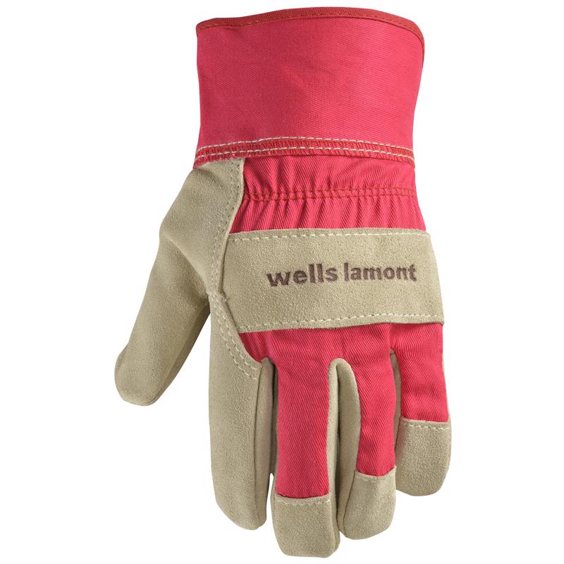 WELLS LAMONT进口代理批发 Wells Lamont 女式户外工作手套红色 M 1 件装