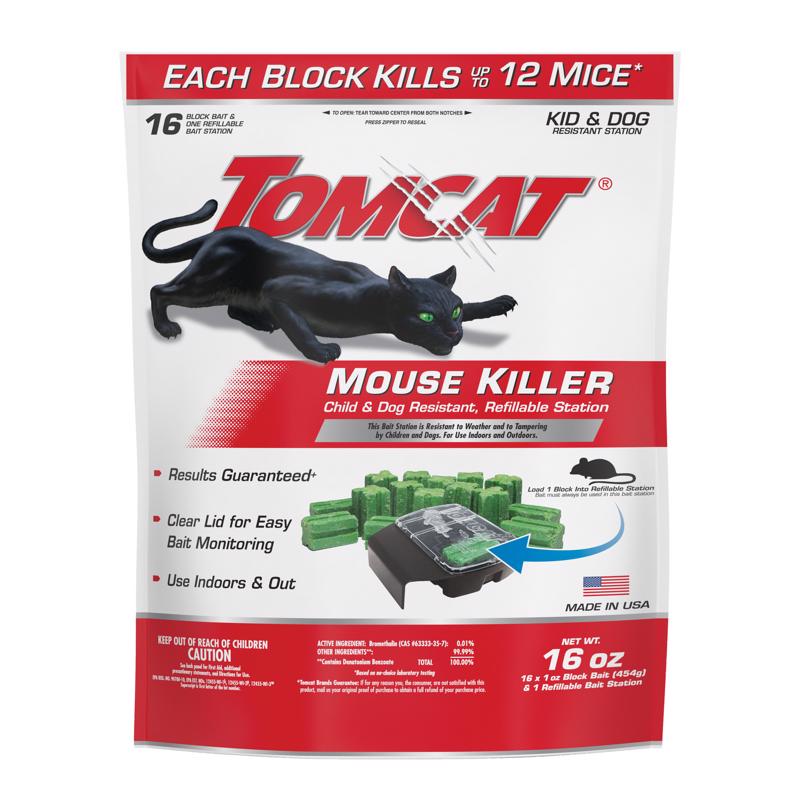 Tomcat Bait Station Blocks For Mice and Rats 2 pk