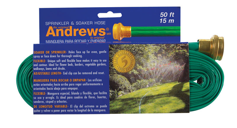 ANDREWS进口代理批发 Andrews 1 英寸 DX 50 英尺长中型洒水器/浸水软管